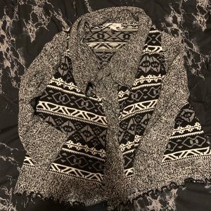 Aztec print cardigan